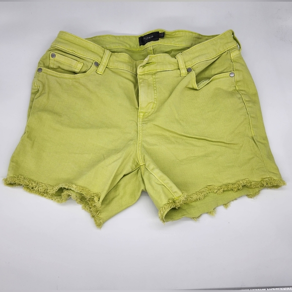Torrid Mid Rise Midi Shorts Vintage Stretch Lime Size 14 - Picture 4 of 10